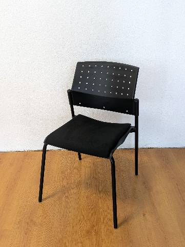 [ProFim_Movie_560H_CZA_EVO_Schwarz_silber] Konferenzstuhl 58x53x82 cm
